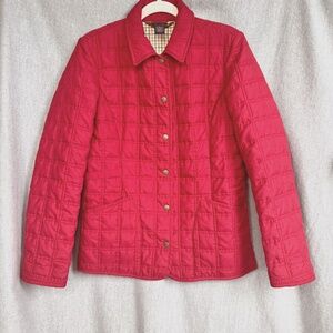 VTG Brooks Brothers Quilted Jacket Field Coat Plaid Lining Sz 6 British Chores